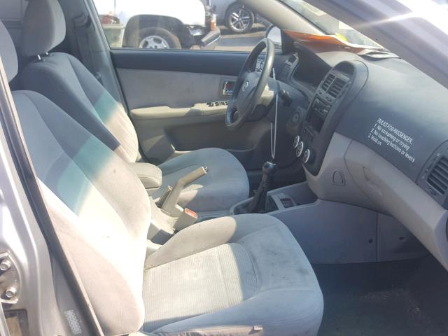 KNAFE121375385023 - 2007 KIA SPECTRA EX SILVER photo 5