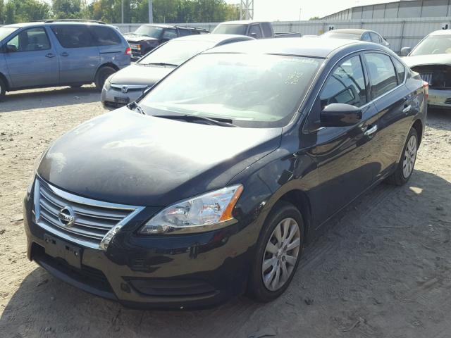 3N1AB7AP9EY222720 - 2014 NISSAN SENTRA S BLACK photo 2