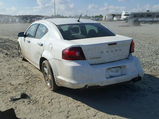 1C3CDZAB4CN154289 - 2012 DODGE AVENGER SE WHITE photo 3