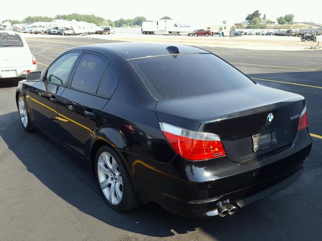 WBANB33565B114800 - 2005 BMW 545 I BLACK photo 3