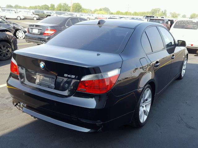 WBANB33565B114800 - 2005 BMW 545 I BLACK photo 4