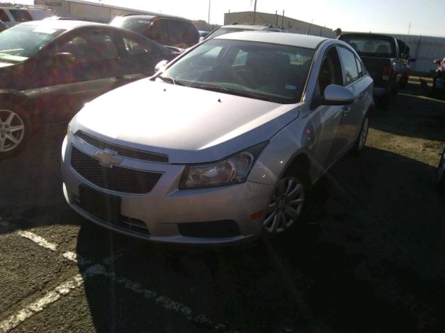 1G1PF5S99B7122381 - 2011 CHEVROLET CRUZE LT SILVER photo 2