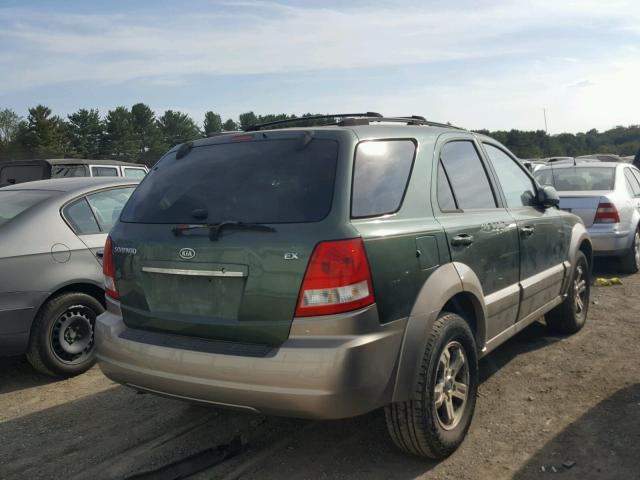 KNDJD733355450727 - 2005 KIA SORENTO GREEN photo 4