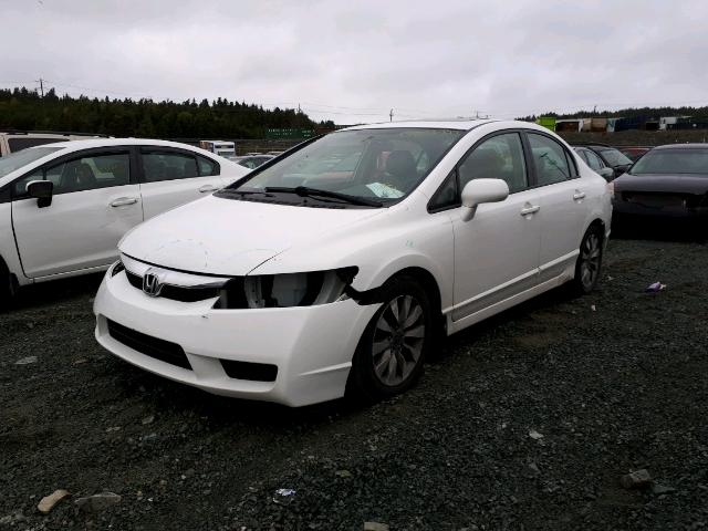 2HGFA16019H013337 - 2009 HONDA CIVIC EXL أبيض صورة 2