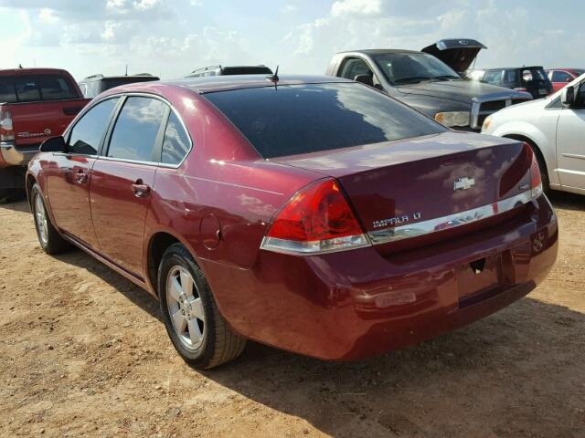 2G1WT58K081375304 - 2008 CHEVROLET IMPALA RED photo 3