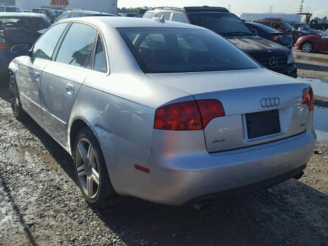 WAUDH78E26A283861 - 2006 AUDI A4 3.2 QUA SILVER photo 3