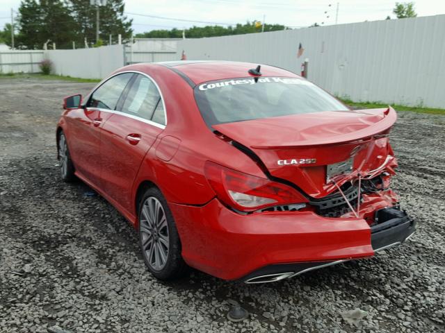 WDDSJ4GB9JN636379 - 2018 MERCEDES-BENZ CLA 250 4M RED photo 3