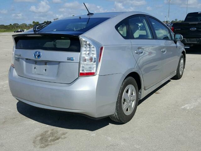 JTDKN3DU3A0133779 - 2010 TOYOTA PRIUS SILVER photo 4