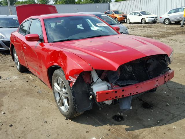 2C3CDXJG5DH538754 - 2013 DODGE CHARGER SX RED photo 1
