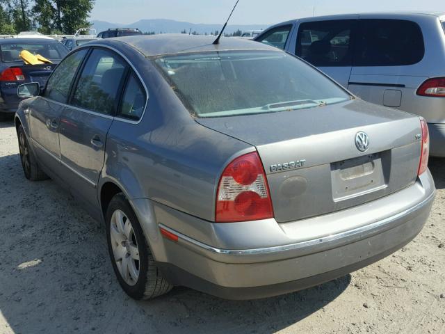 WVWRH63B93P036264 - 2003 VOLKSWAGEN PASSAT GLX GRAY photo 3