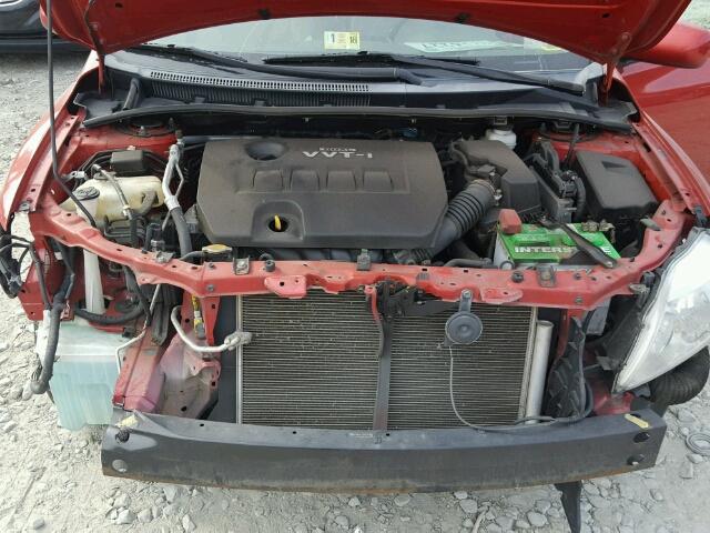 2T1BU4EE9AC293882 - 2010 TOYOTA COROLLA BA RED photo 7