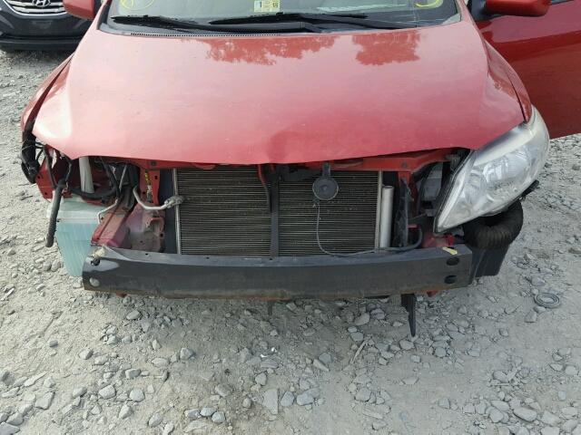 2T1BU4EE9AC293882 - 2010 TOYOTA COROLLA BA RED photo 9