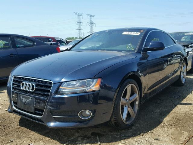 WAUDK78TX9A013619 - 2009 AUDI A5 QUATTRO BLUE photo 2