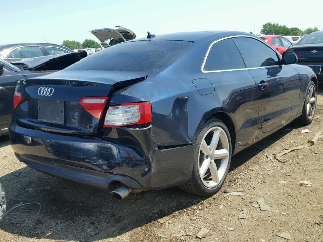 WAUDK78TX9A013619 - 2009 AUDI A5 QUATTRO BLUE photo 4