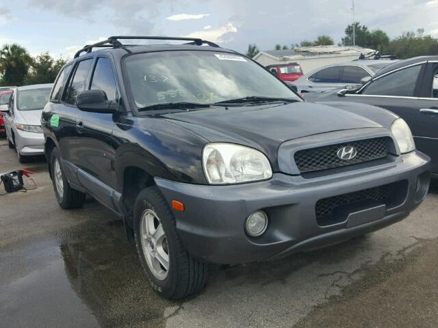 KM8SC13D73U359908 - 2003 HYUNDAI SANTA FE BLACK photo 1