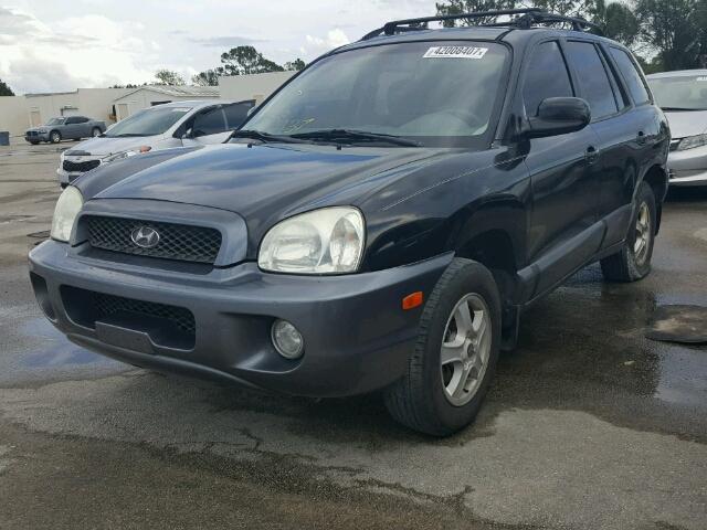 KM8SC13D73U359908 - 2003 HYUNDAI SANTA FE BLACK photo 2