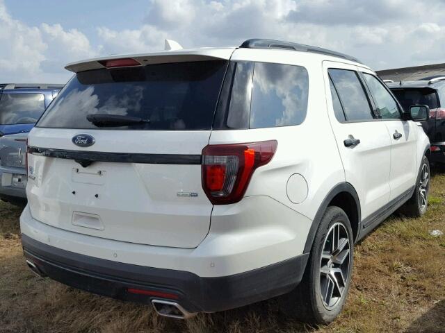 1FM5K8GT4GGB26373 - 2016 FORD EXPLORER WHITE photo 4