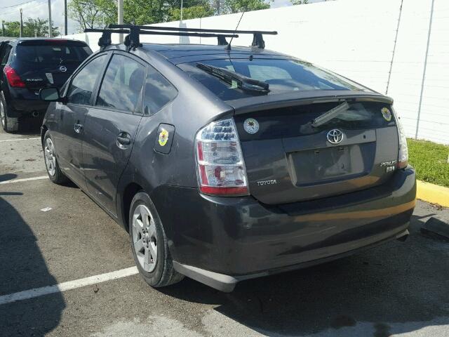 JTDKB20U683298811 - 2008 TOYOTA PRIUS CHARCOAL photo 3