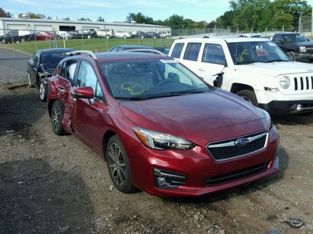 4S3GTAU64H3731177 - 2017 SUBARU IMPREZA LI RED photo 1