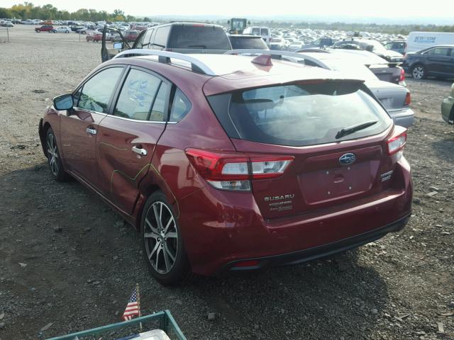 4S3GTAU64H3731177 - 2017 SUBARU IMPREZA LI RED photo 3