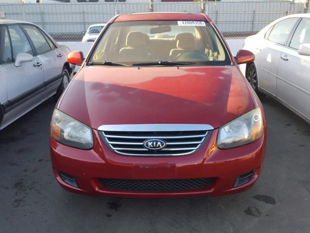 KNAFE222495663641 - 2009 KIA SPECTRA EX RED photo 9