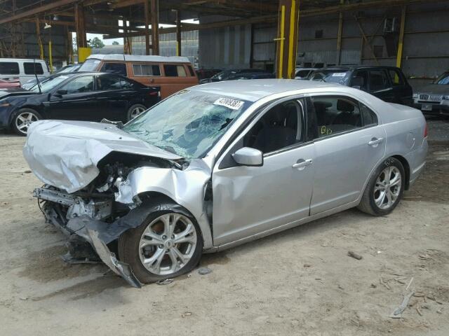 3FAHP0HA6CR351842 - 2012 FORD FUSION SE SILVER photo 2