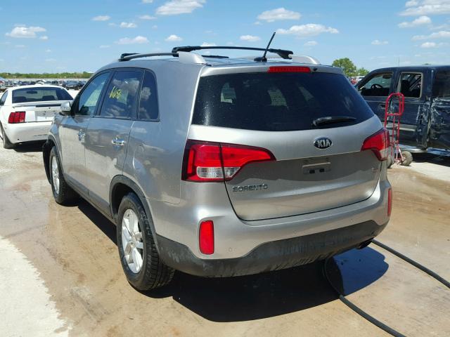 5XYKT4A64EG493094 - 2014 KIA SORENTO LX SILVER photo 3