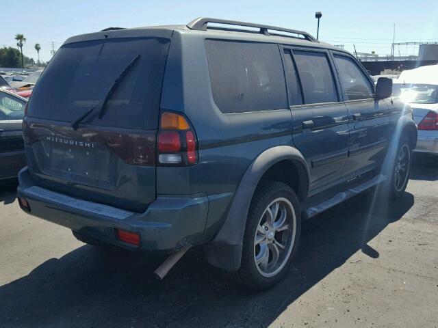 JA4LS21H63J013125 - 2003 MITSUBISHI MONTERO SP GREEN photo 4