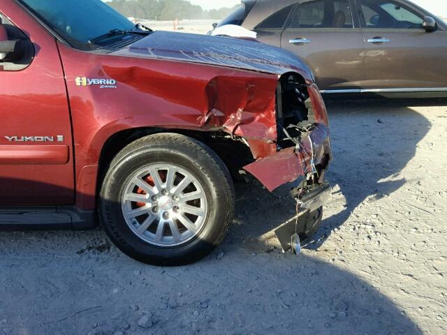 1GKFC13508R226730 - 2008 GMC YUKON Марун фото 9