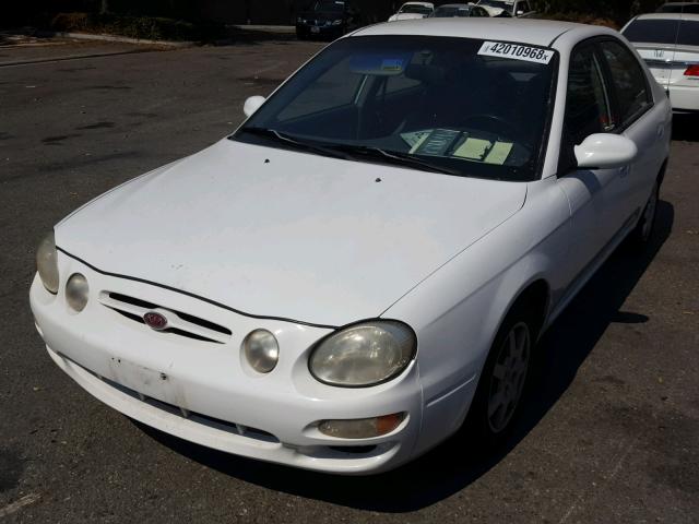 KNAFB161915019481 - 2001 KIA SPECTRA GS WHITE photo 2