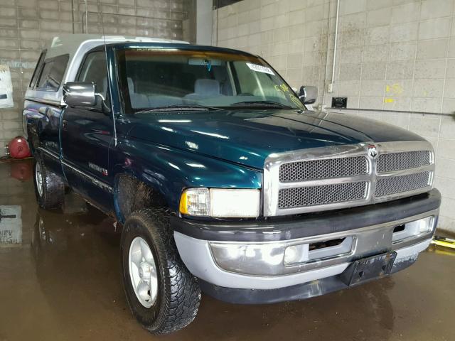 1B7HF16Y1VS148108 - 1997 DODGE RAM 1500 GREEN photo 1