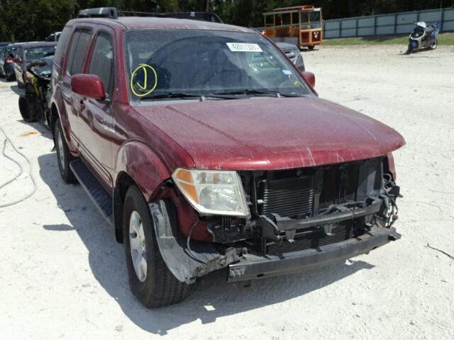 5N1AR18U87C638816 - 2007 NISSAN PATHFINDER RED photo 1