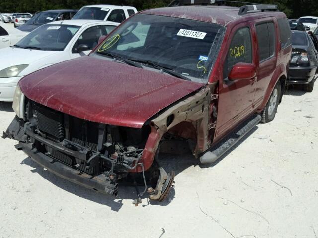 5N1AR18U87C638816 - 2007 NISSAN PATHFINDER RED photo 2