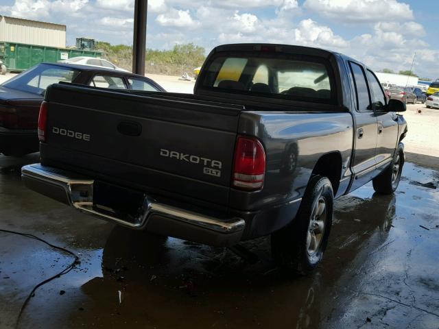 1D7HL48K14S633422 - 2004 DODGE DAKOTA QUA GRAY photo 4