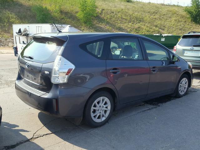 JTDZN3EUXC3116511 - 2012 TOYOTA PRIUS V CHARCOAL photo 4