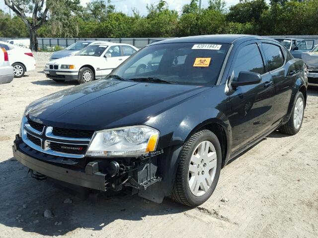 1B3BD4FB7BN608621 - 2011 DODGE AVENGER EX BLACK photo 2