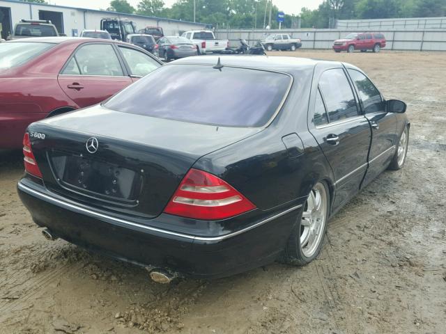 WDBNG78J01A210860 - 2001 MERCEDES-BENZ S 600 BLACK photo 4