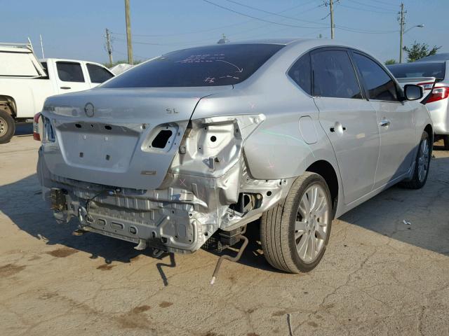 3N1AB7APXDL685610 - 2013 NISSAN SENTRA SILVER photo 4