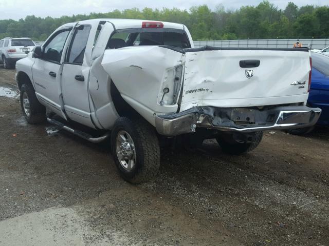 3D7KS28C35G711875 - 2005 DODGE RAM 2500 S WHITE photo 3