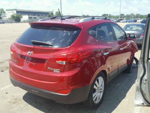 KM8JU3ACXDU572786 - 2013 HYUNDAI TUCSON GLS RED photo 4