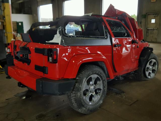 1C4AJWBG0HL599975 - 2017 JEEP WRANGLER S Կարմիր լուսանկար 4