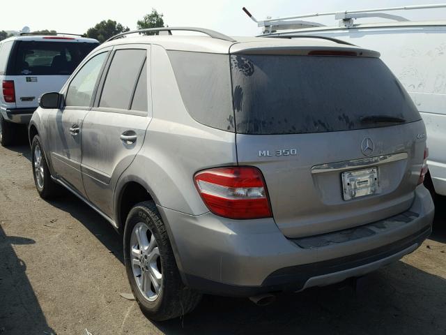 4JGBB86E66A101594 - 2006 MERCEDES-BENZ ML 350 SILVER photo 3