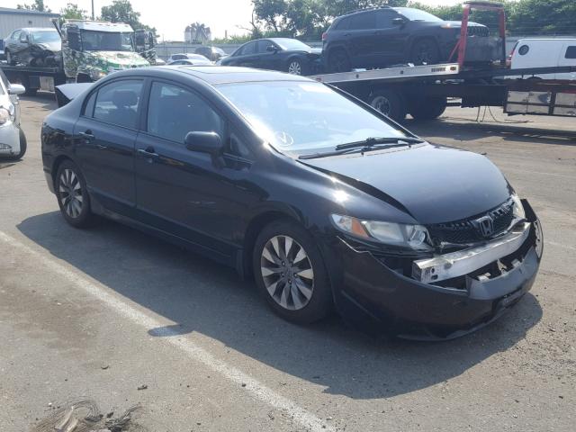 2HGFA16939H342989 - 2009 HONDA CIVIC EXL BLACK photo 1