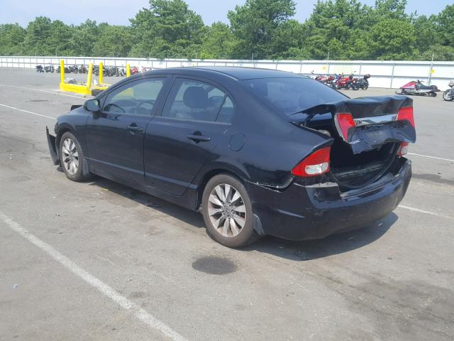 2HGFA16939H342989 - 2009 HONDA CIVIC EXL 黑色 照片 3