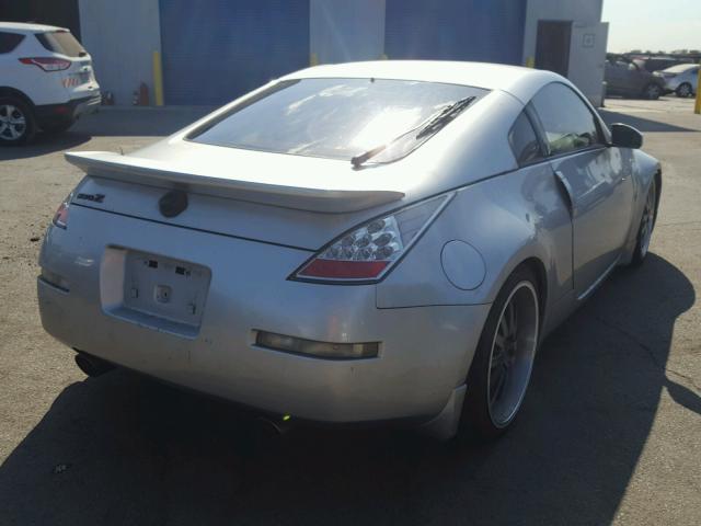 JN1AZ34EX4T052387 - 2004 NISSAN 350Z COUPE SILVER photo 4