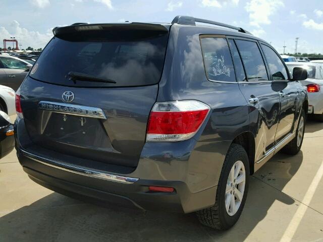 5TDZA3EH4CS024968 - 2012 TOYOTA HIGHLANDER GRAY photo 4