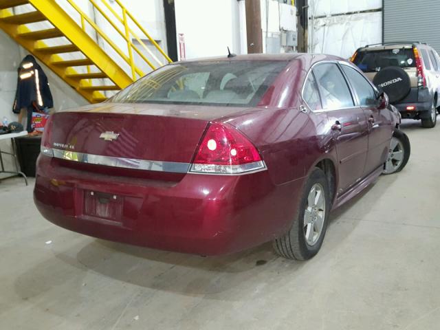 2G1WT57N491136416 - 2009 CHEVROLET IMPALA 1LT RED photo 4