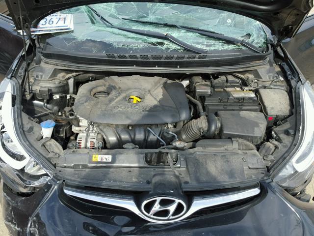 5NPDH4AE6FH614476 - 2015 HYUNDAI ELANTRA SE BLACK photo 7