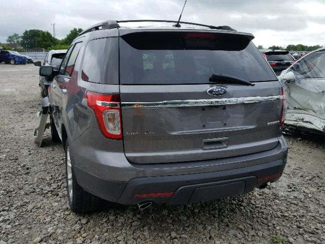 1FM5K8F86DGB80220 - 2013 FORD EXPLORER L GRAY photo 3