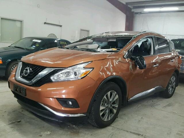 5N1AZ2MG0HN102681 - 2017 NISSAN MURANO ORANGE photo 2